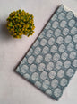 Teal Leaf Sanganeri Hand Block Print Pure Cotton Fabric From Tulsi Prints