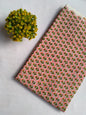 Pink Floral Sanganeri Block Print Pure Cotton Fabric From Tulsi Prints