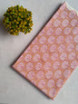 Peach Tree Motif Sanganeri Hand Block Print Pure Cotton Fabric From Tulsi Prints