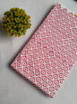 White Geometric Sanganeri Block Print Pure Cotton Fabric From Tulsi Prints
