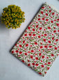 Cream Floral Sanganeri Hand Block Print Cotton Fabric From Tulsi Prints