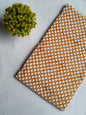 Mustard Yellow Polka Dot Sanganeri Block Print Cotton Fabric From Tulsi Prints