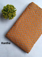 Mustard Yellow Chevron Screen Print Pure Cotton Fabric From Tulsi Prints