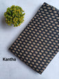 Black Small Buti Screen Print Pure Cotton Fabric From Tulsi Prints