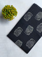 Black Geometric Jaipuri Block Print Pure Cotton Fabric From Tulsi Prints