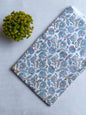 White Floral Sanganeri Block Print Pure Cotton Fabric From Tulsi Prints