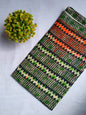Black Multicolored Zigzag Screen Print Pure Cotton Fabric From Tulsi Prints