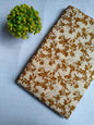 Mustard Yellow Floral Vine Screen Print Pure Cotton Fabric From Tulsi Prints