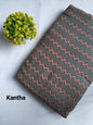 Black Chevron Screen Print Pure Cotton Fabric From Tulsi Prints