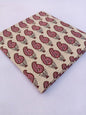 Beige Paisley Sanganeri Print Pure Cotton Fabric From Tulsi Prints