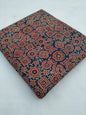 Navy Blue Geometric Ajrakh Print Pure Cotton Fabric From Tulsi Prints