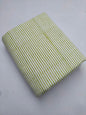 White Green Striped Sanganeri Hand Block Print Pure Cotton Fabric From Tulsi Prints
