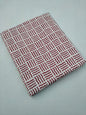 Off White And Maroon Wavy Geometric Block Print Pure Cotton Fabric From Tulsi Prints
