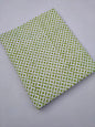 White Green Geometric Sanganeri Block Print Pure Cotton Fabric From Tulsi Prints