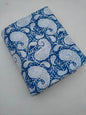 Blue Paisley Motif Jaipuri Hand Block Print Pure Cotton Fabric From Tulsi Prints