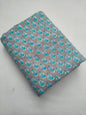 Grey Floral Boota Sanganeri Hand Block Print Pure Cotton Fabric From Tulsi Prints