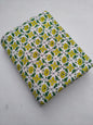 White And Yellow Floral Vine Jaipuri Hand Block Print Pure Cotton Fabric From Tulsi Prints