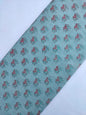 Teal Elephant Motif Screen Print Pure Cotton Fabric From Tulsi Prints