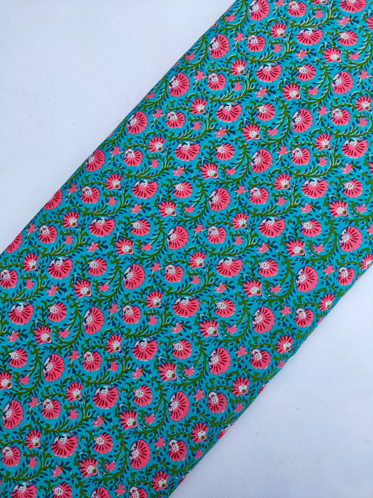 Sanganeri Print Pure Cotton Fabric - JBRJF428