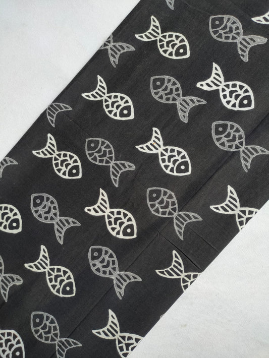 Pure Cotton Hand Block Printed Fabric - JBRKBT15
