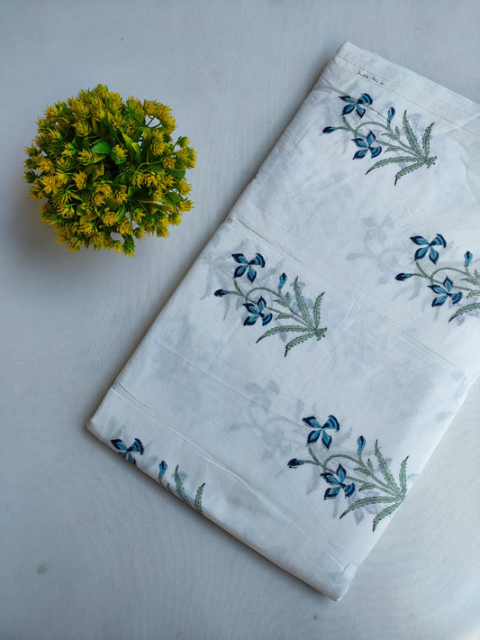 Hand Block Printed Pure Cotton Fabric - JBRTMJ28