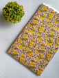 Pink Floral Sanganeri Hand Block Print Cotton Fabric From Tulsi Prints