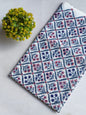 White Floral Sanganeri Block Print Pure Cotton Fabric From Tulsi Prints