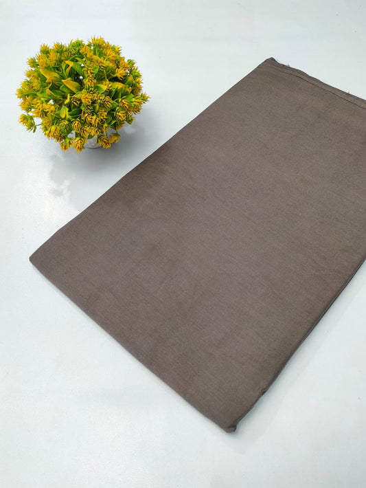 Brown Solid Plain Dye Solid Pure Cotton Fabric From Tulsi Prints