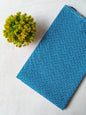 Blue Chevron Screen Print Pure Cotton Fabric From Tulsi Prints