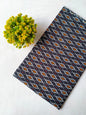 Black Ikat Geometric Screen Print Pure Cotton Fabric From Tulsi Prints