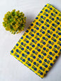 Yellow Floral Boota Screen Print Pure Cotton Fabric From Tulsi Prints