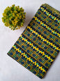 Black Yellow Zigzag Screen Print Pure Cotton Fabric From Tulsi Prints