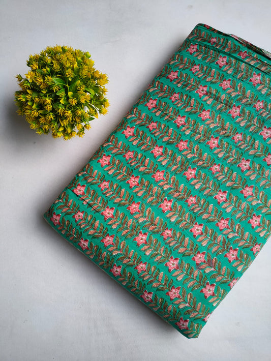 Sanganeri Print Pure Cotton Fabric - JBRSD36