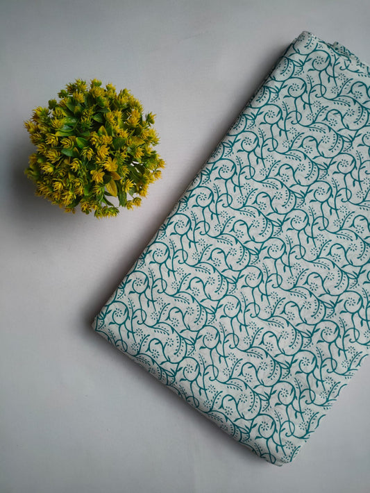 Sanganeri Print Pure Cotton Fabric - JBRSD55