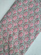 Mint Green Floral Vine Screen Print Pure Cotton Fabric From Tulsi Prints