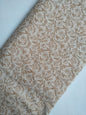 Beige Floral Vine Screen Print Pure Cotton Fabric From Tulsi Prints