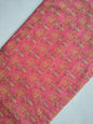 Pink Floral Vine Screen Print Pure Cotton Fabric From Tulsi Prints