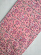 Peach Floral Vine Screen Print Pure Cotton Fabric From Tulsi Prints