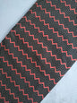 Black and Red Chevron Screen Print Pure Cotton Fabric From Tulsi Prints