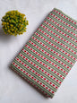 Sage Green Geometric Stripes Screen Print Pure Cotton Fabric From Tulsi Prints