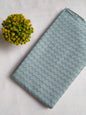 Blue Zigzag Screen Print Pure Cotton Fabric From Tulsi Prints