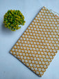 Mustard Yellow Floral Boota Sanganeri Hand Block Print Pure Cotton Fabric From Tulsi Prints