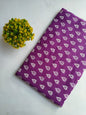 Purple Butta Screen Print Pure Cotton Fabric From Tulsi Prints