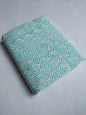 White And Green Geometric Jaipuri Block Print Pure Cotton Fabric From Tulsi Prints