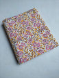 White Pink Floral Vine Jaipuri Hand Block Print Pure Cotton Fabric From Tulsi Prints