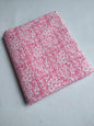 Pink Floral Vine Sanganeri Block Print Pure Cotton Fabric From Tulsi Prints