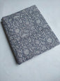 Grey Floral Paisley Jaipuri Block Print Pure Cotton Fabric From Tulsi Prints