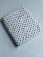 White Polka Dot Sanganeri Block Print Pure Cotton Fabric From Tulsi Prints
