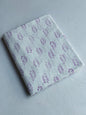 White Purple Leaf Motif Jaipuri Block Print Pure Cotton Fabric From Tulsi Prints