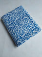 Blue Floral Vine Sanganeri Block Print Pure Cotton Fabric From Tulsi Prints